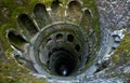 The Initiation Wells (Inverted tower) in Quinta da Regaleira estate. Sintra. Portugal