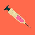 Inject design vector objects illustration science elements and laboratory objects Royalty Free Stock Photo