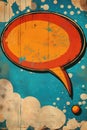 Retro Comic Book Thought Bubble Word Cloud, Humorous and Fun Cartoon App, Blank Brand Label Marketing Royalty Free Stock Photo