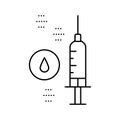 injection anesthesia line icon vector illustration