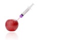 Injection apple isolated Royalty Free Stock Photo