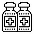 Injection bottles icon outline vector. Emergency room Royalty Free Stock Photo