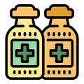 Injection bottles icon vector flat Royalty Free Stock Photo