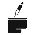Injection filling tank icon simple vector. Refill cartridge Royalty Free Stock Photo