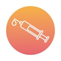 Injection medical block style icon