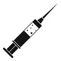 Injection syringe icon, simple style Royalty Free Stock Photo
