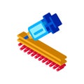 Injection of syringe under skin icon vector outline illustration