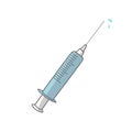 Injection syringe vector isolated