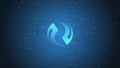 Injective Protocol INJ token symbol of the DeFi project cryptocurrency theme on red polygonal background.