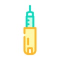 injector insulin color icon vector illustration color