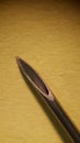 Injector needle tip needle hole is observe macro Royalty Free Stock Photo