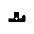 Injured broken leg outline icon. Signs and symbols can be used for web, logo, mobile app, UI, UX