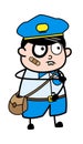 Injured Cartoon Postal worker