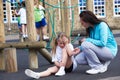 Injured Child During School Physical Education Class Royalty Free Stock Photo