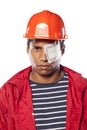 Injured construction worker