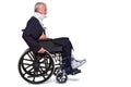 Injured man in wheelchair Royalty Free Stock Photo