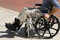 Injured Man Wheelchair Royalty Free Stock Photo