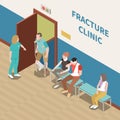 Injured People Isometric Illustration