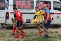 Injured rugby player Royalty Free Stock Photo
