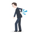 Injury of the back pain icon, medical icon illustration