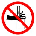 Injury Hazard Crush and Cutting Hand Hazard Symbol Sign, Vector Illustration, Isolate On White Background Label.EPS10