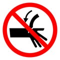 Injury Hazard Cutting Hand Symbol Sign, Vector Illustration, Isolate On White Background Label .EPS10