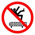 Injury Hazard Fall Hazard From Conveyor Symbol Sign, Vector Illustration, Isolate On White Background Label .EPS10