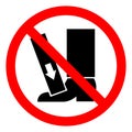 Injury Hazard Foot Crush Force From Above Symbol Sign, Vector Illustration, Isolate On White Background Label .EPS10