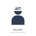 Injury icon. Trendy flat vector Injury icon on white background