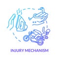 Injury mechanism and accident factors concept icon