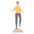 Injury rehab icon cartoon vector. Physical therapist