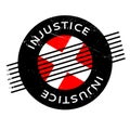 Injustice rubber stamp Royalty Free Stock Photo