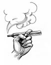 Hand with a vaporizer