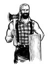 Canadian lumberjack with axe