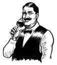 Gentleman tasting wine