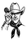 Smiling cowboy Royalty Free Stock Photo