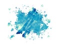 Ink blue blot