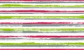 Ink brush stroke grunge stripes vector seamless pattern. Traditional serape ethnic textile design Royalty Free Stock Photo