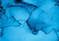 Ink Colours Mix. Oil Wave Wallpaper. Blue Liquid Royalty Free Stock Photo