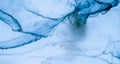 Ink Colours Mix Water. Art Wave Wallpaper. Blue Royalty Free Stock Photo