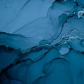 Ink Colours Mix Water. Fluid Wave Illustration. Royalty Free Stock Photo