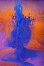 Ink dissolving colorful abstra