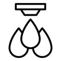 Ink drops icon, outline style Royalty Free Stock Photo