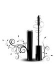 Ink for eyelashes with ornament. Vector