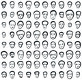 Ink faces set of eighty icons