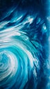 Ink flow background green white blue paint wave Royalty Free Stock Photo