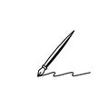 Ink fountain black pen tool vector icon