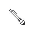 Ink fountain pen outline icon Royalty Free Stock Photo