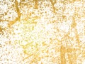 Ink golden blots and scratch Grunge urban background. Texture Vector. Dust overlay distress grain. Gold paint splatter Royalty Free Stock Photo