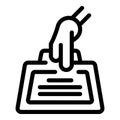 Ink jar icon outline vector. Inkwell office instrument